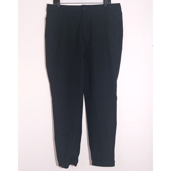 Banana Republic Mens Black Polyester Stretch Flat Front Jogger Pants Size 36 EUC - Picture 1 of 13